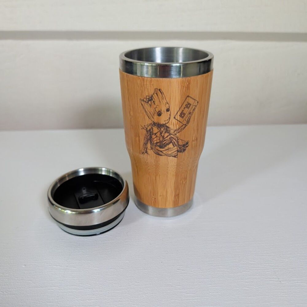 Baby Groot Bamboo Thermal Travel Cup